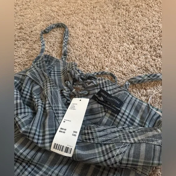 Urban Outfitters Plaid Lace-Up Romper - Picture 4 of 5